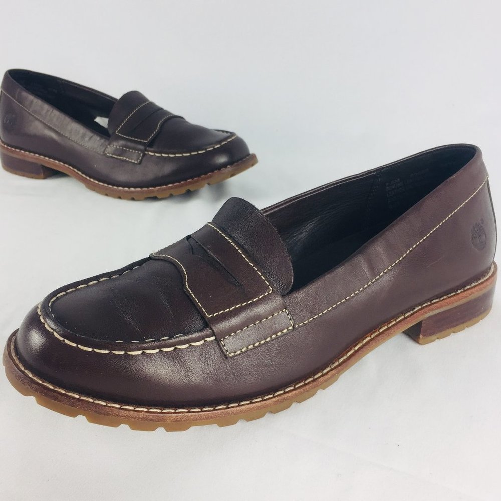 Timberland Slip On Leather Penny Loafer sz 7.5 EUC